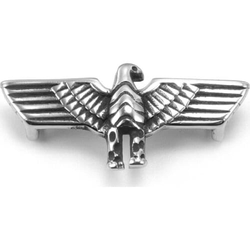 US Eagle Slide Charms Stainless Steel For Bracelet Making Accessories Hole 5*3mm Costume Jewellery DIY Animal Charm Metal Slider