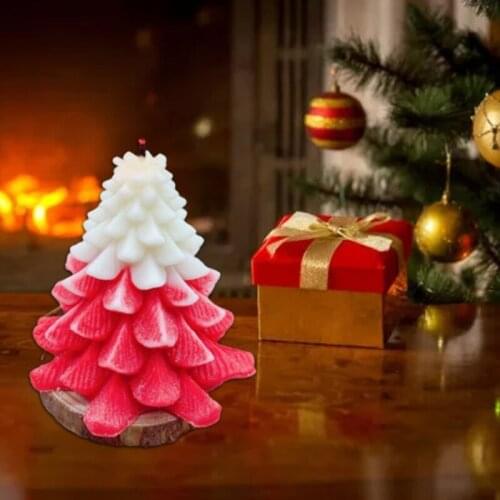Sawtooth Christmas Tree Shape 3D Candle Epoxy Resin Mold Plaster Silicone Mould