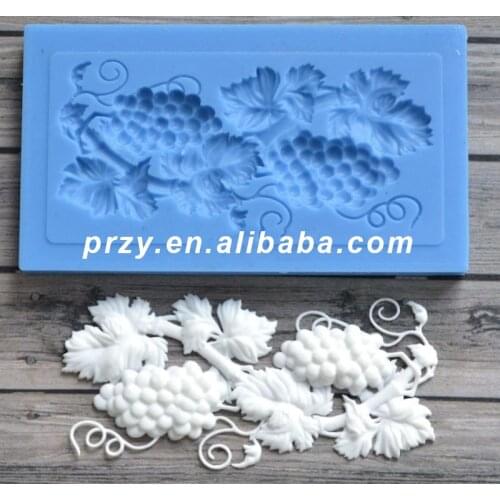 Silicone Mold Grapevine Crafts Decorating Cake Candy Fondant Silicone Mold Moulds Silicone Rubber CIQ,FDA,LFGB,CE / EU PRZY 001
