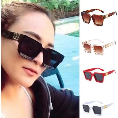 Unisex Fashion Ladies Square Sunglasses Women Goggle Shades Vintage Brand Designer Oversized Sun Glasses UV400 Dropshipping