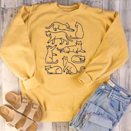 Cat Box Sweatshirt Cat Lovers mom Gift graphic women fashion slogan grunge tumblr party street style tops hipster Pullovers