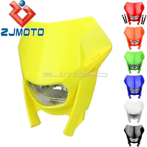 Universal Motorcycle Headlight Fairing For Honda Yamaha Kawasaki Suzuki DR DRZ RM RMZ Motocross Headlight Mask