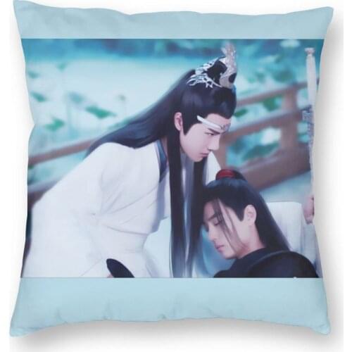 Wuxian Lanzhan The Untamed TV Square Pillow Case Polyester Decorative Pillow Funny Cushion Covers