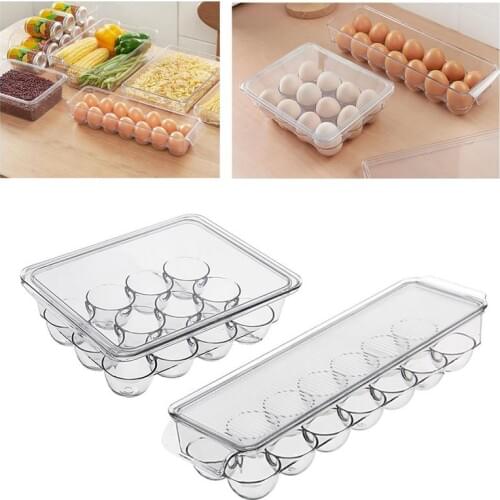 Egg box Kitchen Egg Storage Box home Organizer Refrigerator egg Crisper Container Egg Racks food storage tray