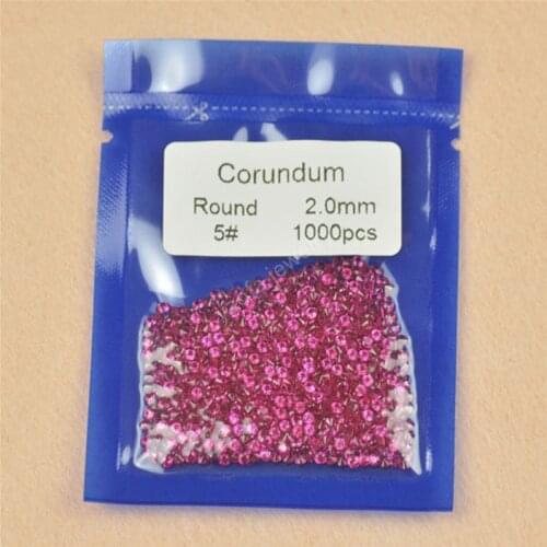Factory Price 0.9~4mm Round Brilliant Cut Beads Lab Created 5# Red Rubys Corundum Loose Gems Stone For Wax Setting Accessories