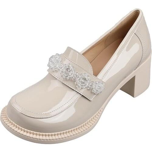 Vintage Mary Janes Shoes For Woman White Black Casual Retro Women Shoes Platform Woman Loafer Shoes 2021 Spring New Designer 39