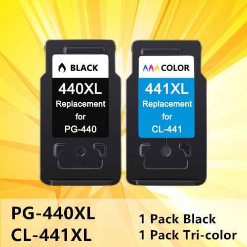2PK 440XL 441XL Ink Inkjet Cartridge Replacement PG440 PG 440 441 XL for Canon Pixma MG2180 3180 4180 4280 MX438 518 378 printer