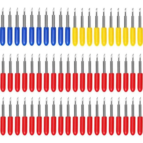 60Pcs Cutting Blades, for Explore Air / Air 2 Maker Expression 30/45/60 Degree Cutting Plotter Replacement Blades