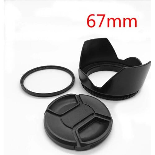 67mm Lens Hood Cap UV Filter for Sony DSC-R1 NEX VG10
