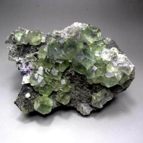 676g Green Fluorite Cluster on Matrix - crystals and stones healing Mineral specimen Home Decor feng shui decoration