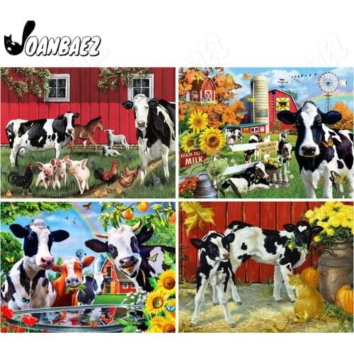 Abstract Cow Animal Diamond Painting 5Ddiy Wall Decoration Farm Sunflower Diamond Embroidery Home Decoration Accessories Gift