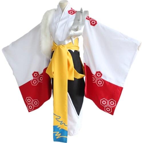 Anime Kimono Inuyasha Sesshomaru Cosplay Costume Masquerade Kimono