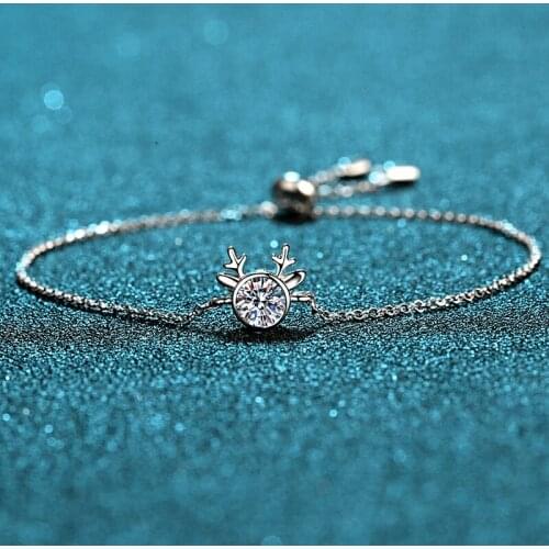 Passed Diamond Test Excellent Moissanite Bracelet 925 Sterling Silver Perfect Cut 0.5 ct Gem Bracelet for women