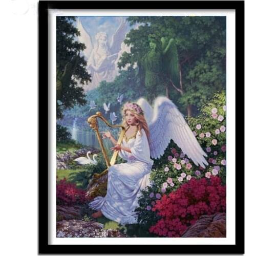 Broca quadrado cheio de fadas diamante bordado mosaico diamante imagem dos desenhos animados pintura da lona parede arte imagem