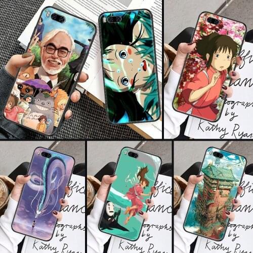 Miyazaki Hayao Spirited Away Phone Case For Xiaomi Mi Note 8 9 10 11 9T 10T A3 Lite Pro Ultra black 3D back art coque luxury