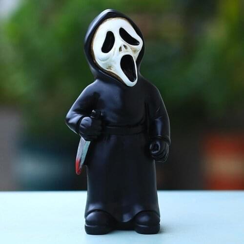 Halloween Ghost Ornament Resin Death Garden Decorative Statue Ghost Ornament Halloween Decoration Resin Reaper Garden Statue