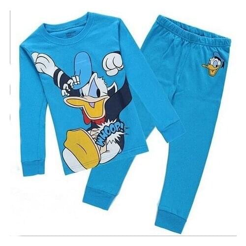 Kids Pajamas Sets Girls cartoon sleepwear Boys cotton Long Sleeve nightwear Children Pyjamas animal pattern Fall Pijamas Cheap