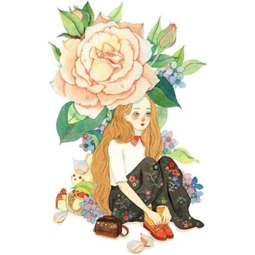 Fairy Flower Girls Washi Tapes Bullet Journal Masking Tape Adhesive Tape DIY Scrapbooking Washi Stickers