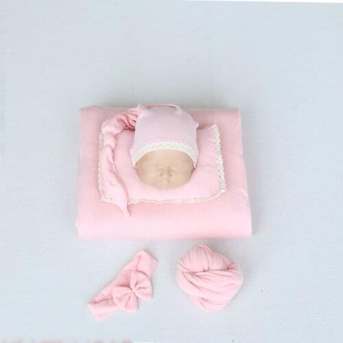 5pcs set For newborn photography props backdrops wrap hat caps pillow baby photo prop accessories blanket for infant photoshoot