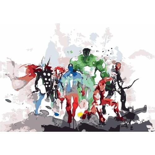 Painting By Number DIY Dropshipping big size Movie character invincible Figure Canvas Room Decoration Art picture Child Gift