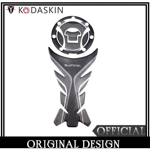 KODASKIN 3D Gas Cap Fuel Tank Pad Printing Sticker Decal Protection for HONDA VFR800 VFR1200 Grey Color