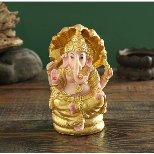 Collectible Ganesha Figurine Elephant God Buddha Office Mandir Diwali Decor
