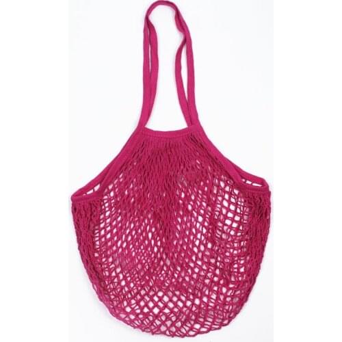 Kitchen Fruit Vegetable Bag Reusable Totes Mesh Net Woven Bag String Shopping Turtle-Bags Grocery Short Handle Shoulder-Bag