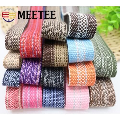 5Meters Polyester Cotton Webbing Strap Tape Jacquard Bag Shoes Backpack Label Ribbons DIY Sewing Biasband Clothing Accessories