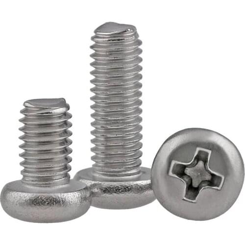 M2*3/4/5/6/7/8/9/10...60 GB818 304 Stainless Steel Pan Head / Round Screw
