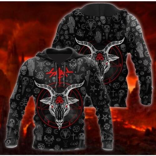 Beautiful Skull Dark Satanic 3D All Over Printed Men Hoodie Unisex Casual Jacket Pullover Streetwear sudadera hombre DW0429