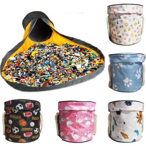 New Portable Foldable Kids Play Toy Clean-up and Storage Bag Container Multifunctional Portable Toys Fashion Practical Storage