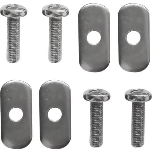 New Marine 4 Sets Stainless Steel Screw & Oval Nut Hardware for Kayak Track/ Rail Canoe Track Screw Nut Fishing Boat Accessories