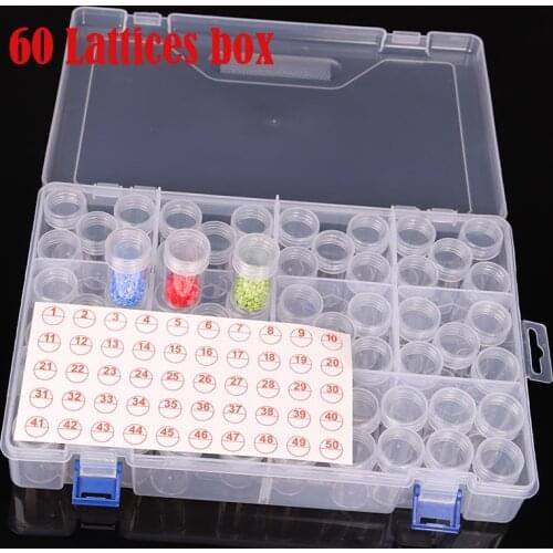 New 60 Bottles Portable Diamond Painting Storage Containers Storage box Diamond Painting Accessories tools for diamond embroider