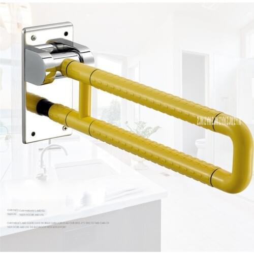 KT-35-29 Washroom Safety Grab Bar Stainless Steel Plastics Folding Handrail Anti-Skid Toilet Handrail For Old Disabled People