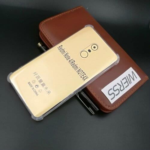 For Xiaomi Redmi Note 4 WIERSS Anti-knock Transparent TPU Case for Xiaomi Redmi Note 4X 16GB 32GB 64GB Back cover Case fundas