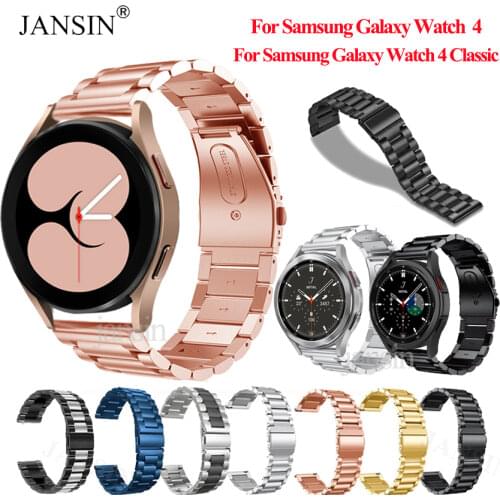 Stainless Steel Strap For Samsung Watch 4 Classic 42mm 46mm Correa Metal Smartwatch Band For Samsung Galaxy Watch 4 44mm 40mm