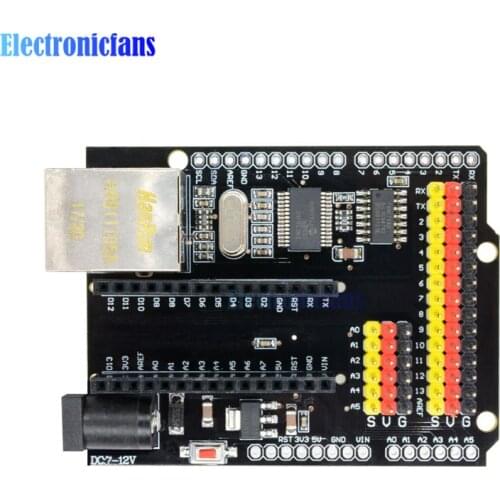 Diymore ENC28J60 Ethernet shield V2.0 LAN Network Module I/O SPI 51 AVR PIC LPC STM32 for Arduino R3 CH340G NANO V3.0
