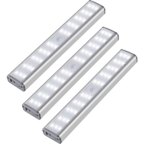 PIR LED Motion Sensor Light Cupboard Wardrobe Bed Lamp LED Under Cabinet Night Light For Closet Stairs Kitchen