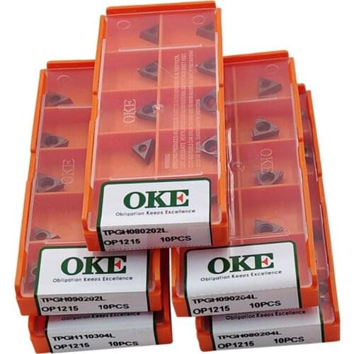 OKE TPGH080202L / TPGH080204L / TPGH090202L / TPGH090204L / TPGH110302L / TPGH110304L OP1215 CNC carbide inserts 10PCS/BOX