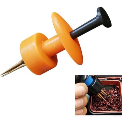 Bundled Red Worm Four Claw Design Portable Linked Lure Fishing Tool Durable Bait Device Bloodworm Clip Wear Resistant Copper