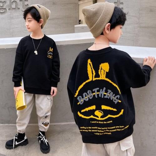 Rabbit Spring Autumn Boys Sweatshirts Jacket Coat Kids Overcoat Outwear Teenager Tops Children Clothes Beach Formal High Quality