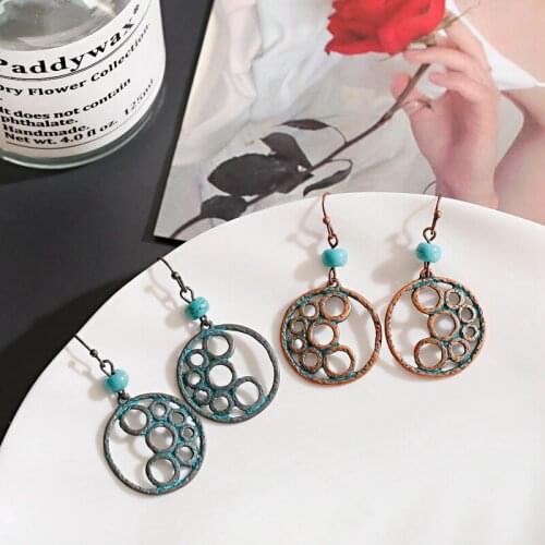 2020 Vintage India Ethnic Round Dangle Earrings For Women Gypsy Jhumka Earrings Jewelry Accessories Bijoux