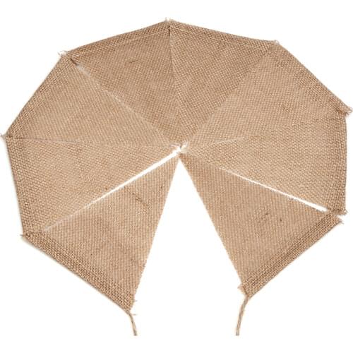 3m Vintage Jute Hessian Burlap Bunting Banners 13 Flags Wedding Pennant Birthday Home Party Decoration Accessories