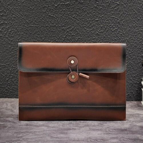 Yesetn Bag 092619 Retro Men s Envelope Bag Business A4 Paper Large Hand Grab Bag