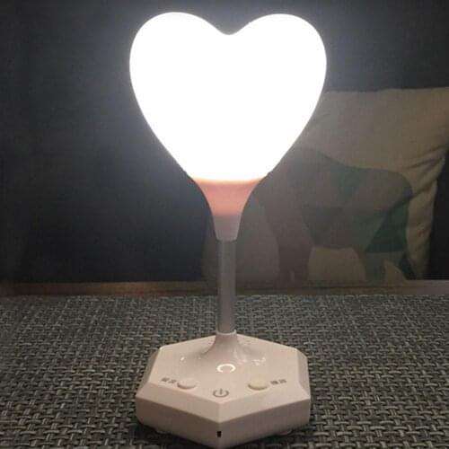 1 Pcs Night Light Love Heart USB Charging Dimmable Touch Switch LED Night Light Table Bedside Lamp