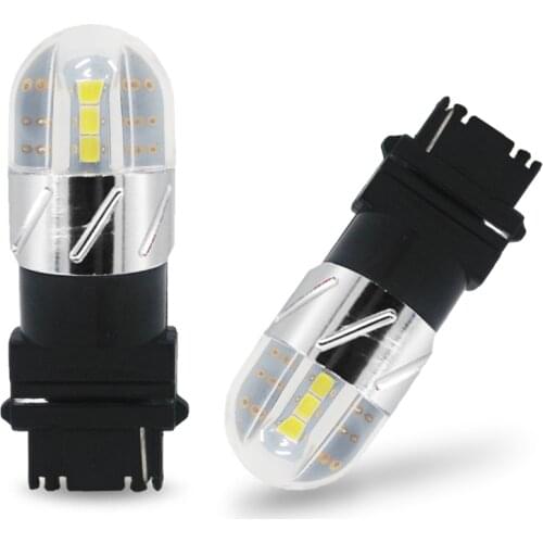 10Pcs Factory Supply T20 LED 6W 3030SMD 1156 BA15S 3517 7440 1157 LED Car Reverse Bulbs Backup Reverse Lamp Light White 12V