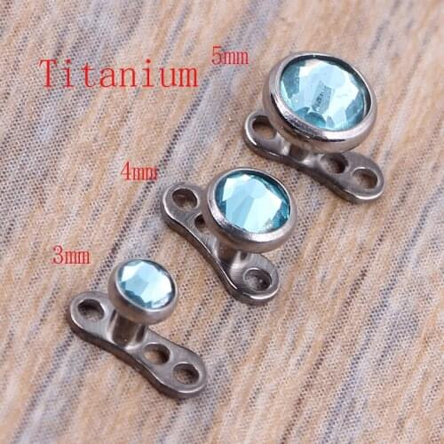 15pcs/lot G23 Titanium Micro Top Skin Divers Dermal Hid It Skin Body Jewelry Piercing Titanium Surface BarbellBodyJewelry