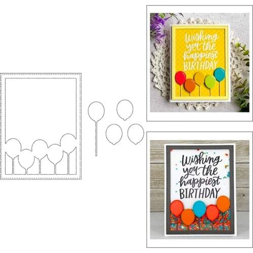 2021 New Balloon Frame Metal Cutting Dies For DIY Craft Making Album and Scrapbooking Decoration Greeting Card No Stamps Sets