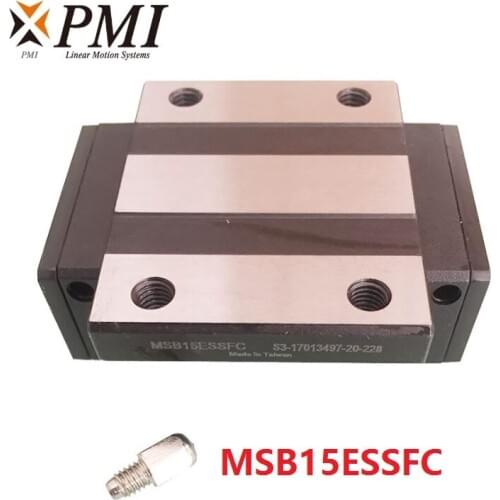 8pcs Original Taiwan PMI MSB15E-N MSB15ESSFC N linear guideway slide block Carriage for CO2 laser machine CNC router MSB15E