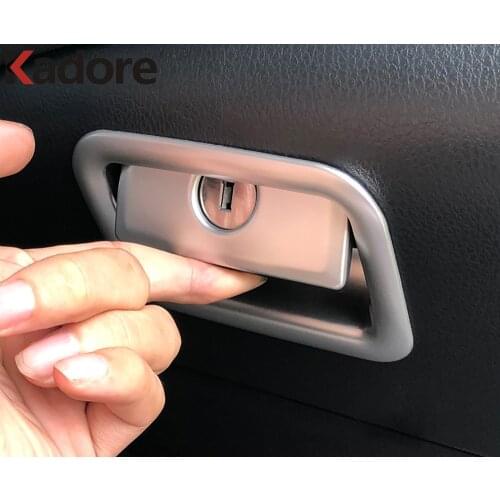 For Toyota Camry 2018 2019 2020 Carbon Fiber Gloves Box Handle Buckle Cover Trim Auto Accessories Car Styling 1Pcs